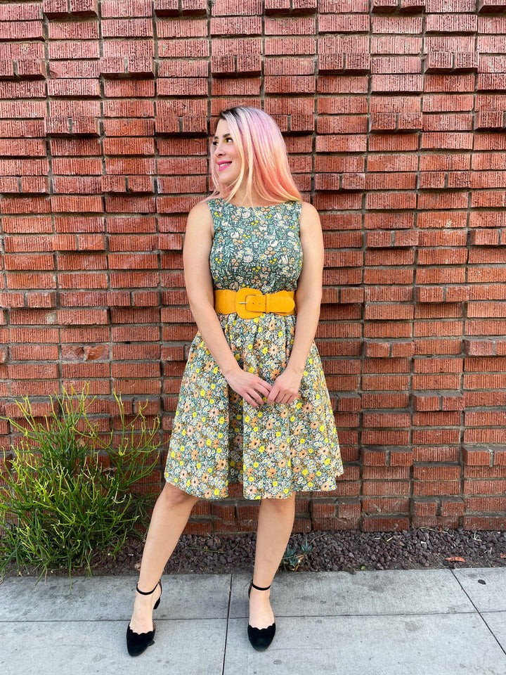 Cats in the Fields Twofer Dress - Plus Sizes only