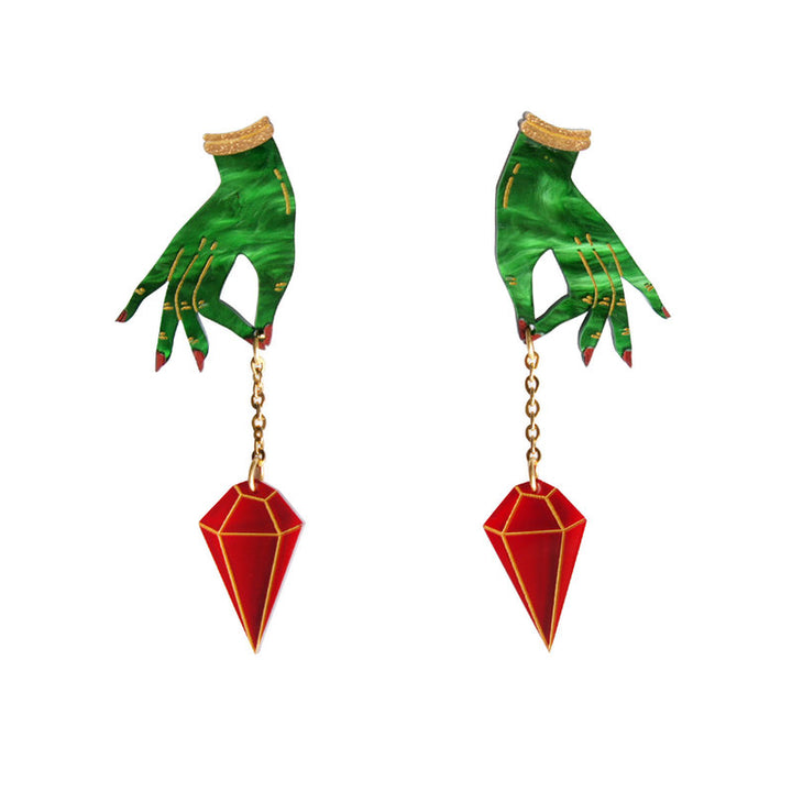 Witch Pendulum Halloween Earrings by Laliblue