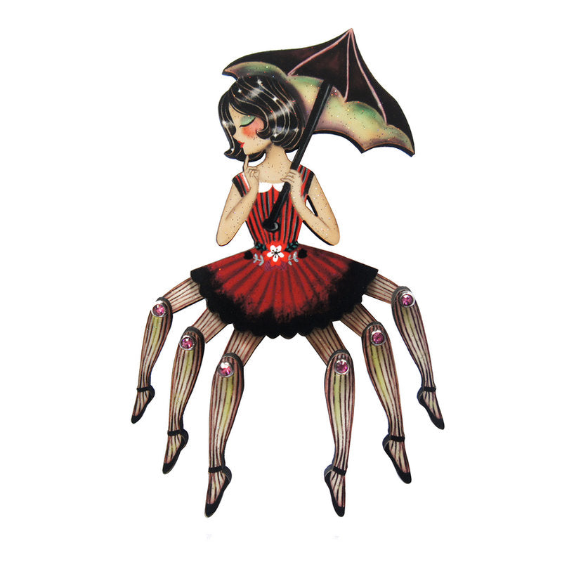 Spider Woman with Web Brooch by Laliblue