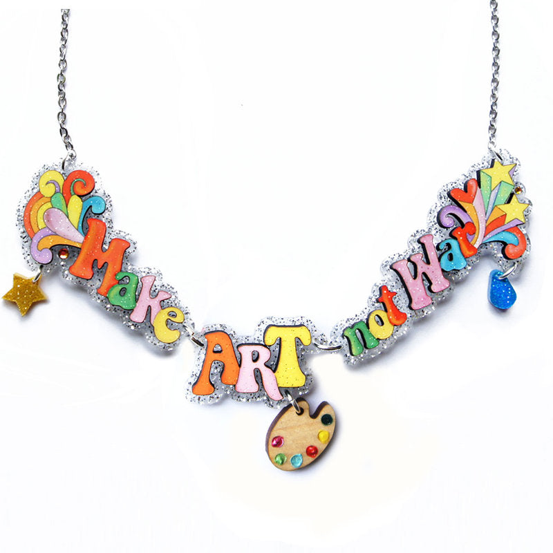 Make Art Not War Necklace