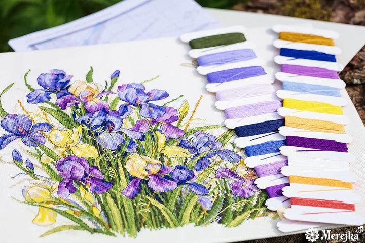 Irises K-122A Counted Cross-Stitch Kit