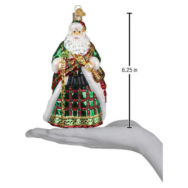 Old World Christmas Irish Father Christmas Blown Glass Ornament