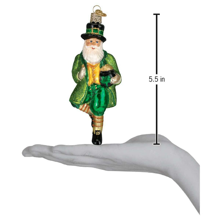 Old World Christmas Irish Santa Blown Glass Ornament