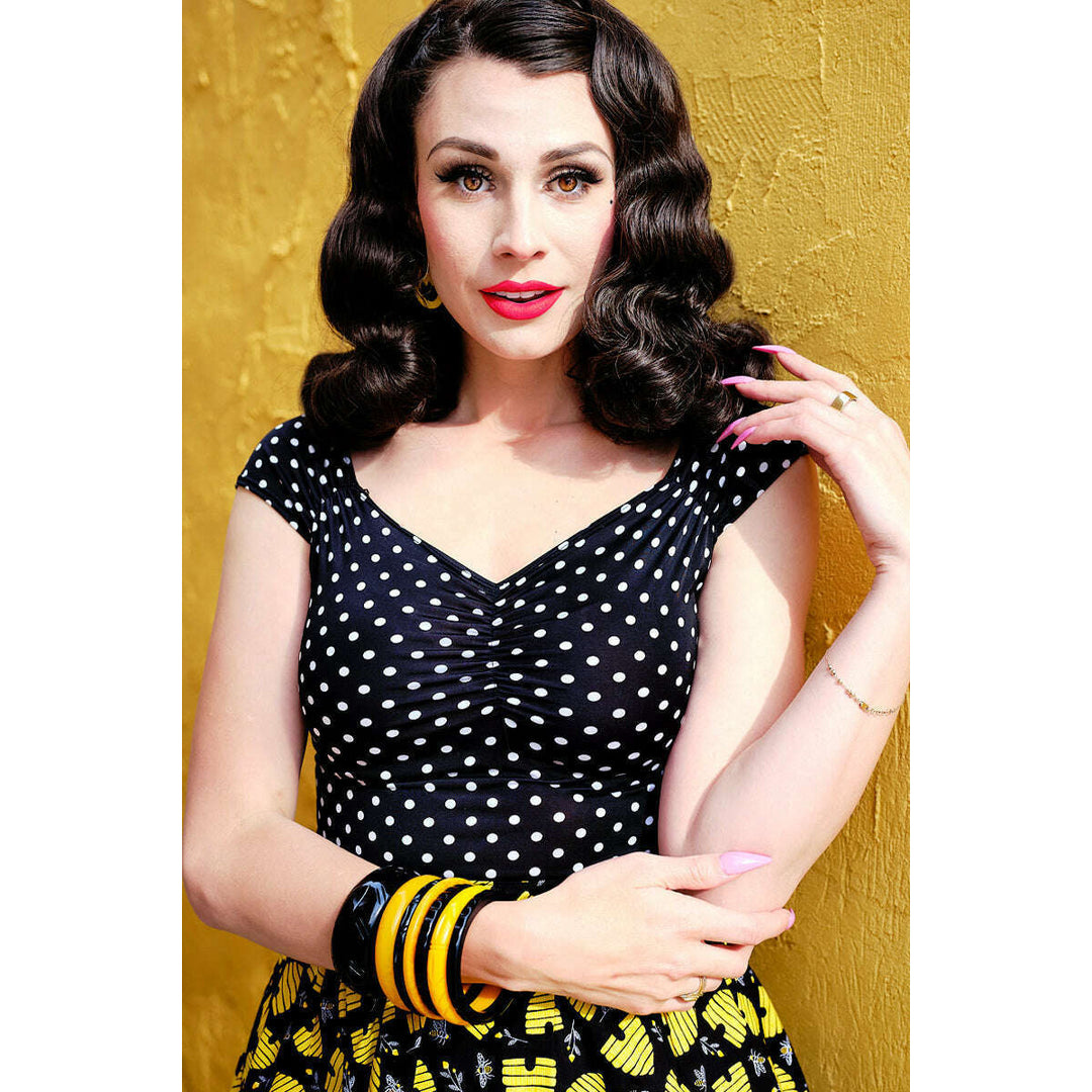 Isabel Top in Polka Dots - 2X only