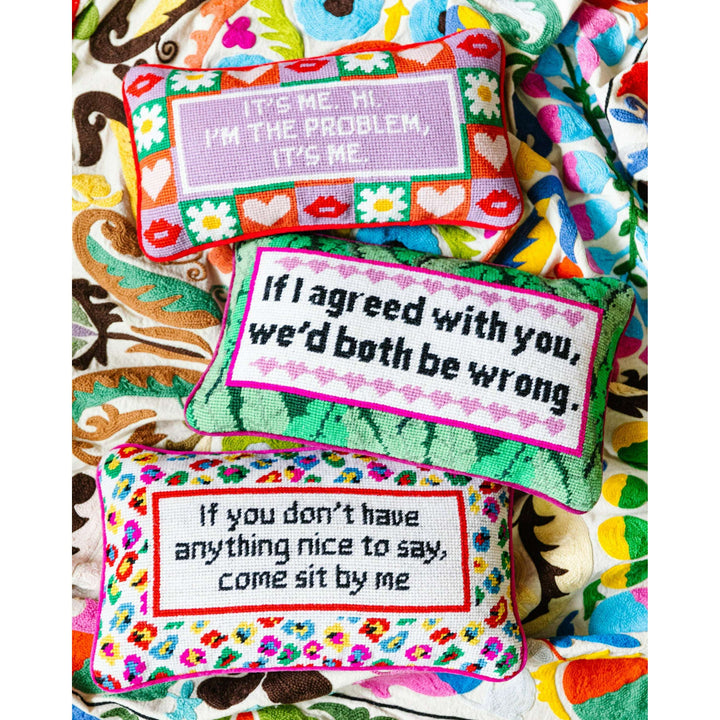 It's Me Needlepoint Pillow
