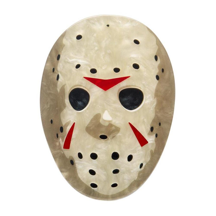 Jason Voorhees Mask Brooch by Erstwilder 