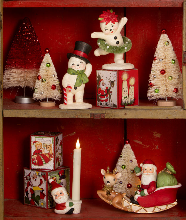 Santa Taper Candle Holder by Bethany Lowe Designs, image 6