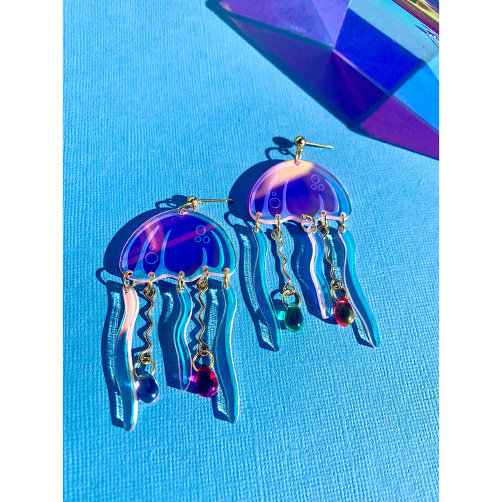 Jellyfish Acrylic Statement Earrings