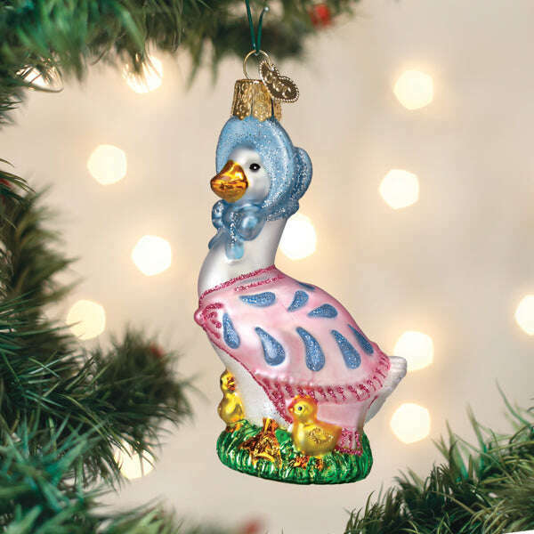 Old World Christmas Jemima Puddle-Duck Blown Glass Ornament