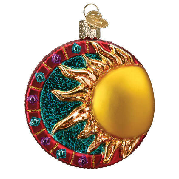 Old World Christmas Jeweled Sun Blown Glass Ornament