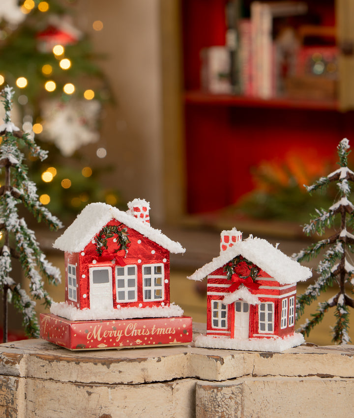 Polka Dot Tin House Ornament by Bethany Lowe Designs, image 4