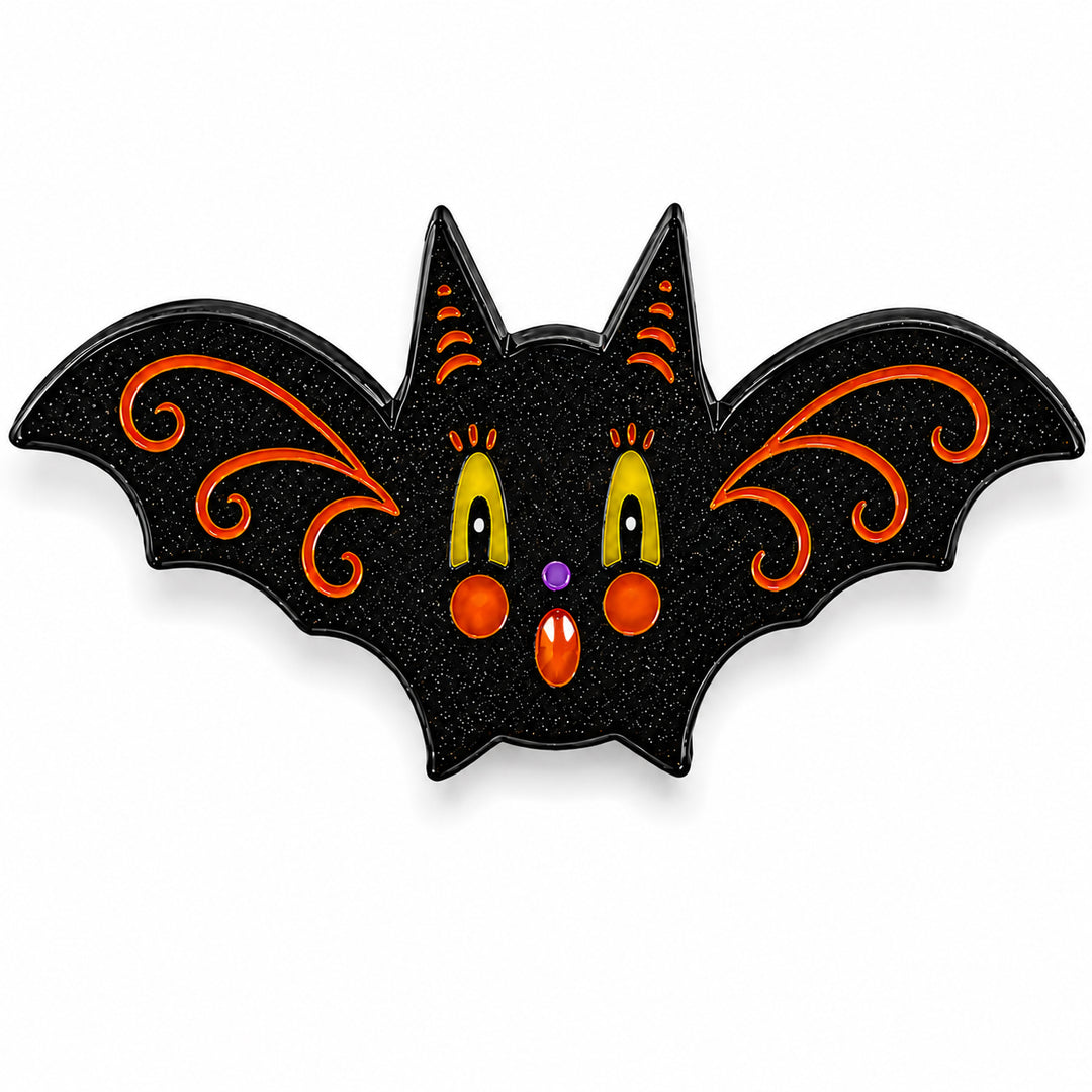 johanna parker gothic glam bat brooch black glitter