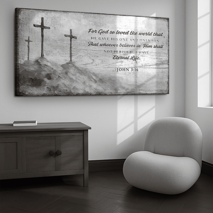 John 3:16: For God So Loved The World Faith Sign VIII