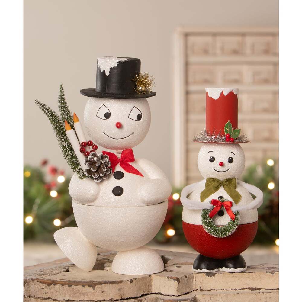 Jolly Bobble Snowman Container by Bethany Lowe Designs 3