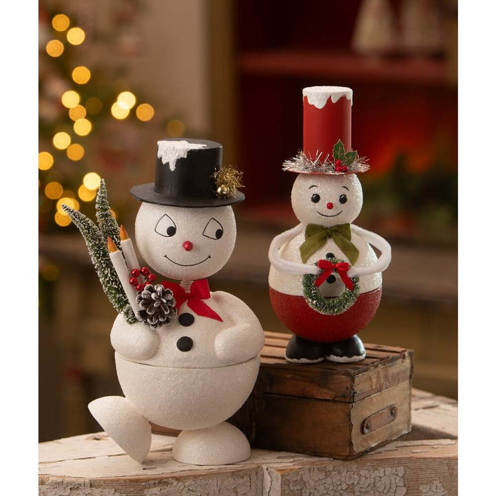 Jolly Bobble Snowman Container by Bethany Lowe Designs 4