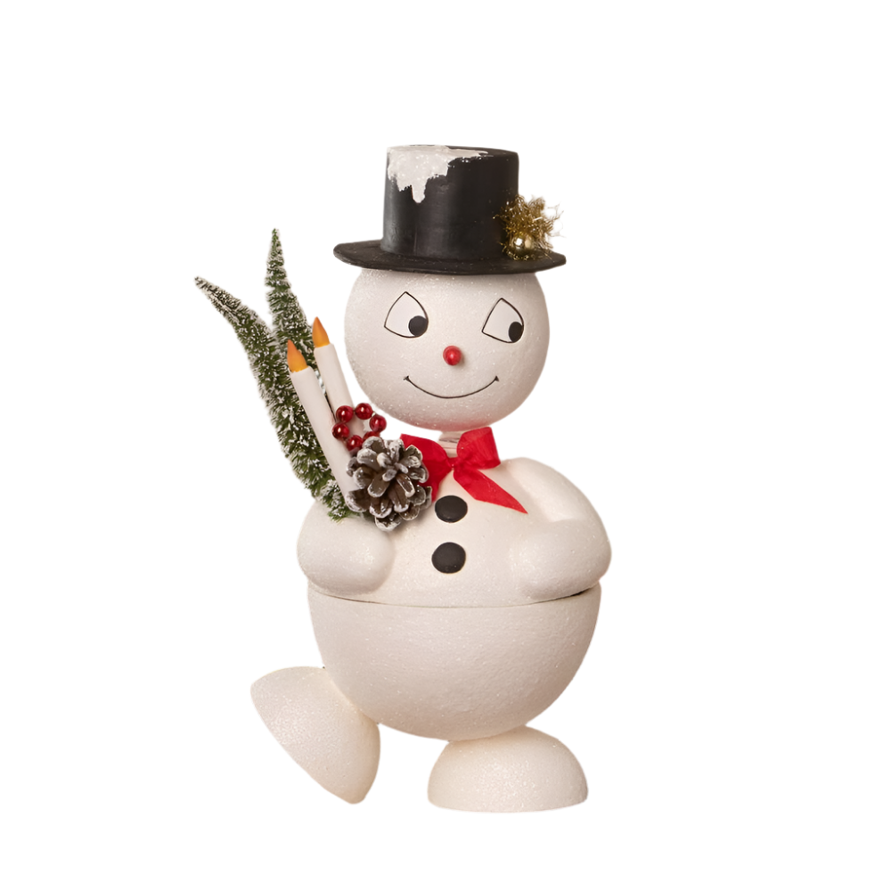 Jolly Bobble Snowman Container by Bethany Lowe Designs