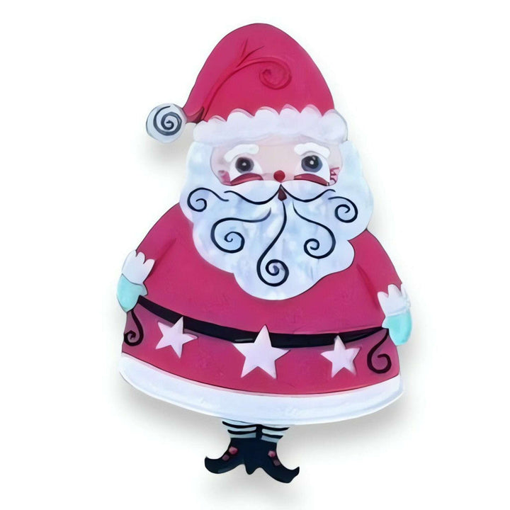 Jolly Old Elf PINK Brooch by Lipstick & Chrome