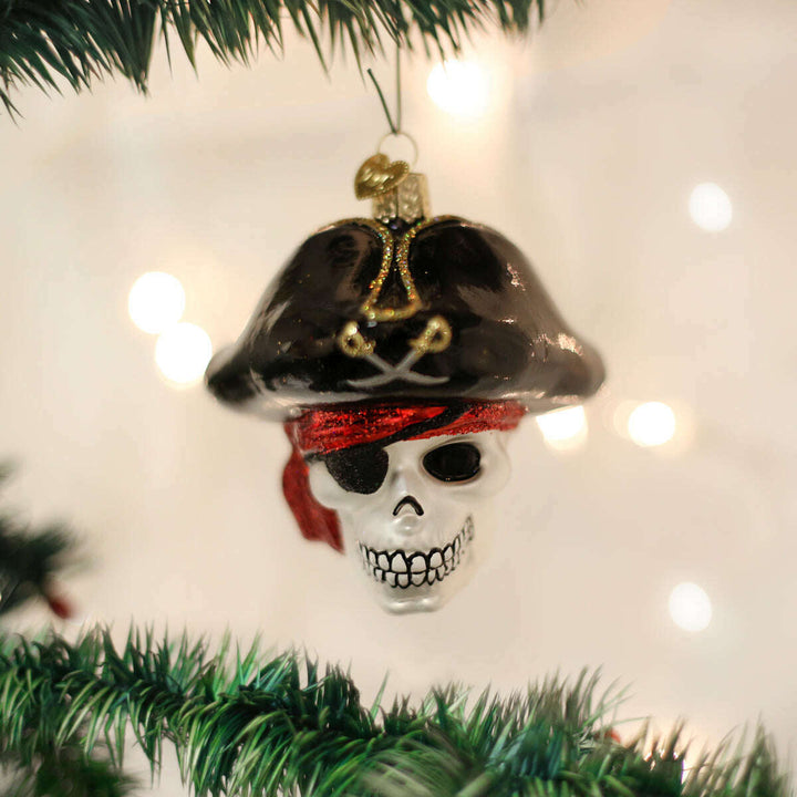 Old World Christmas Jolly Roger Blown Glass Ornament