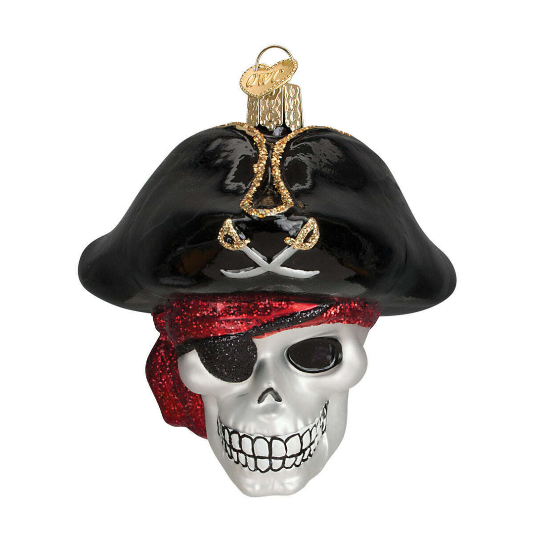 Old World Christmas Jolly Roger Blown Glass Ornament