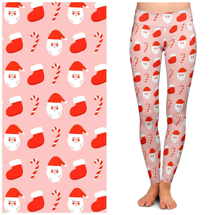 "Jolly Santa" Buttery Soft Leggings by Lipstick & Chrome
