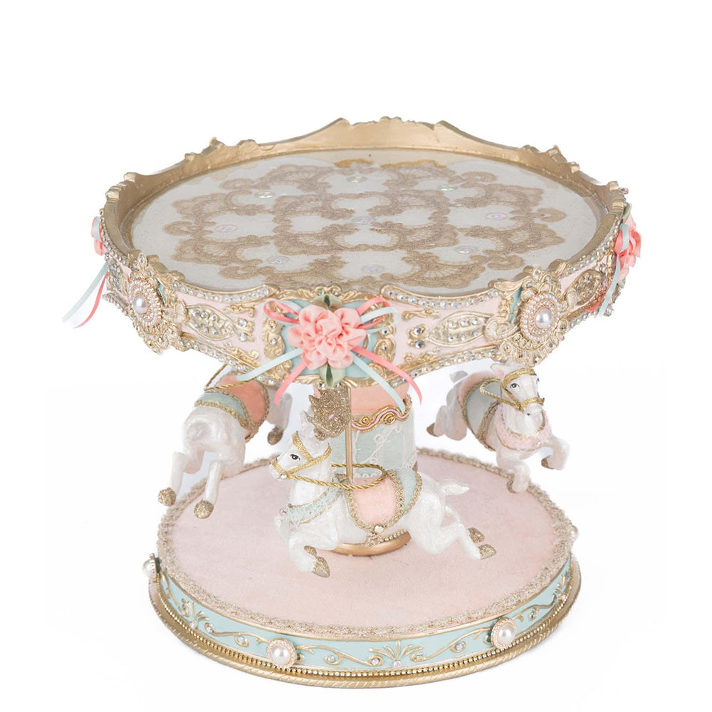 Joyeux Noel Carousel Cake Plate by Katherine's Collection image 1