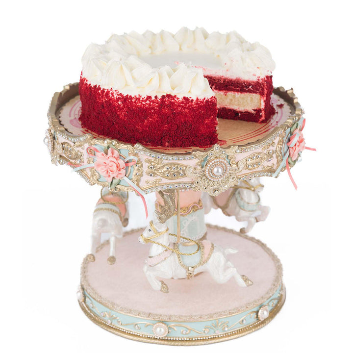 Joyeux Noel Carousel Cake Plate by Katherine's Collection image 2