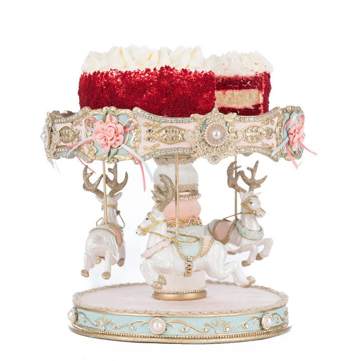 Joyeux Noel Carousel Cake Plate by Katherine's Collection image 4