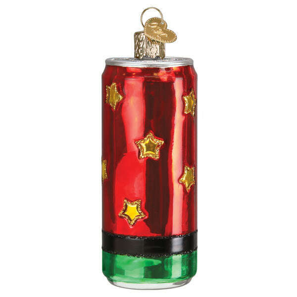 Old World Christmas Joyfuel Energy Drink Blown Glass Ornament
