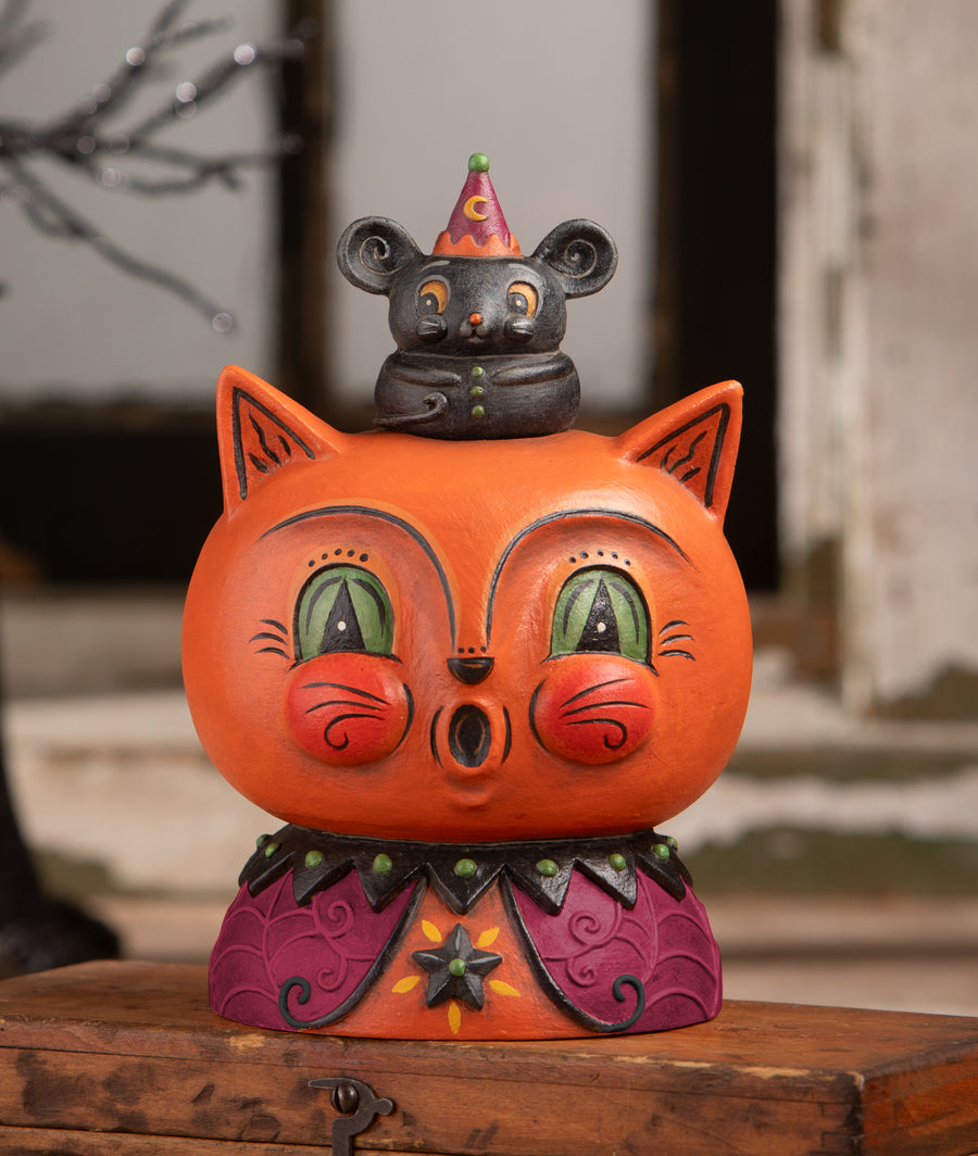 Copper Cat & Merlin Mouse by Bethany Lowe Designs, halloween decor