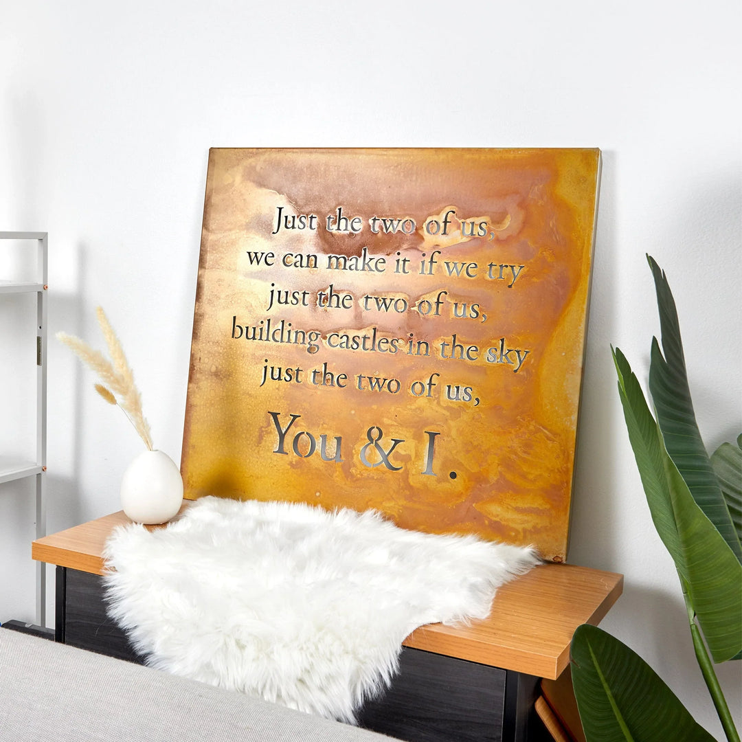 "Just The Two Of Us" Lyric Wall Art by Prairie Dance - Quirks!