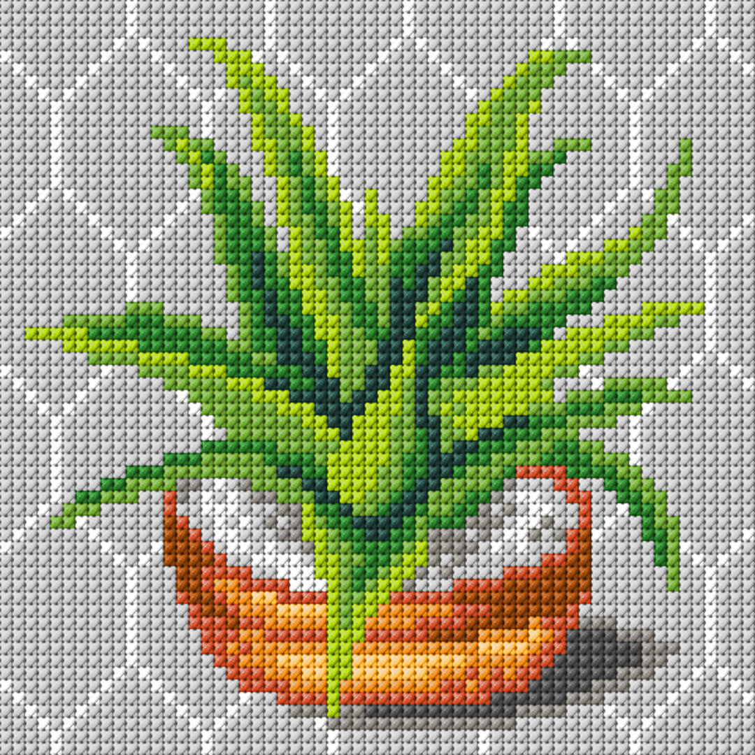 Needlepoint canvas for halfstitch without yarn Cacti 3403D