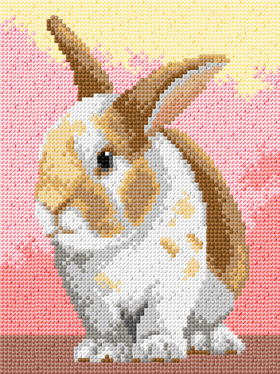 Needlepoint canvas for halfstitch without yarn Bunny 3559F