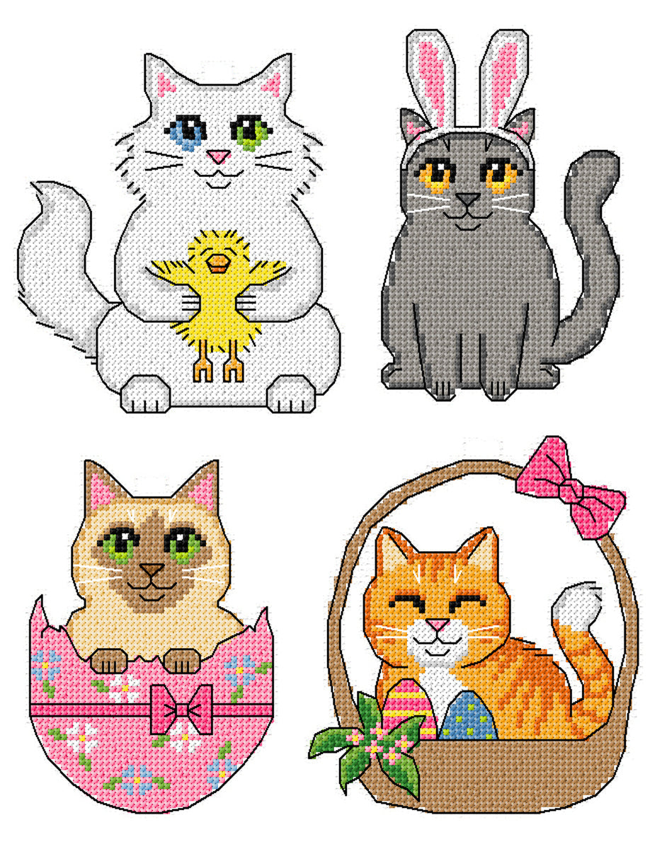 Counted Cross-Stitch Kit Cats 8711