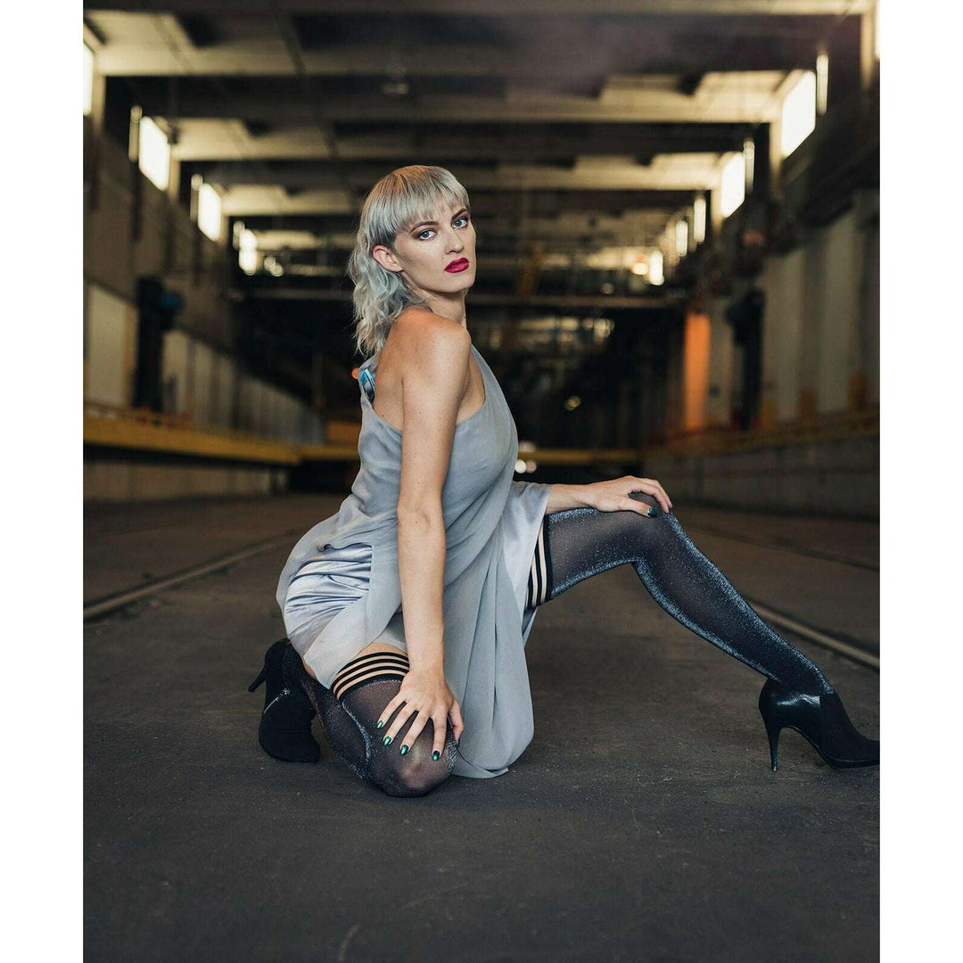 Kaylee: Temptation at Twilight Thigh Highs. Petite to Plus Size