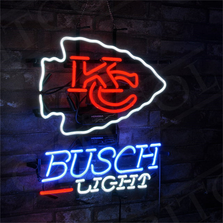 KC Kansas City Chiefs Busch Light Neon Signs