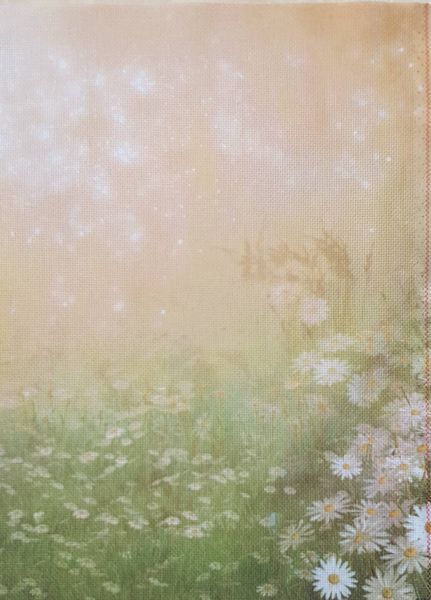 Forest Glade Designer Printed AIDA Fabric. Canvas for embroidery with an applied background  KF-1052A