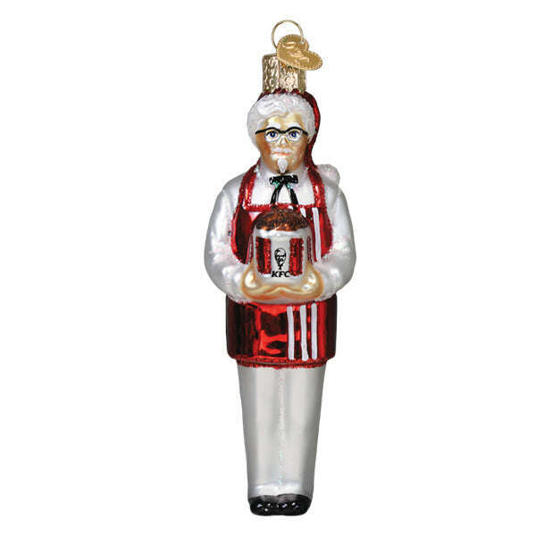 Old World Christmas KFC Colonel Sanders Blown Glass Ornament