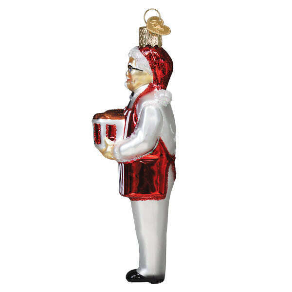 Old World Christmas KFC Colonel Sanders Blown Glass Ornament