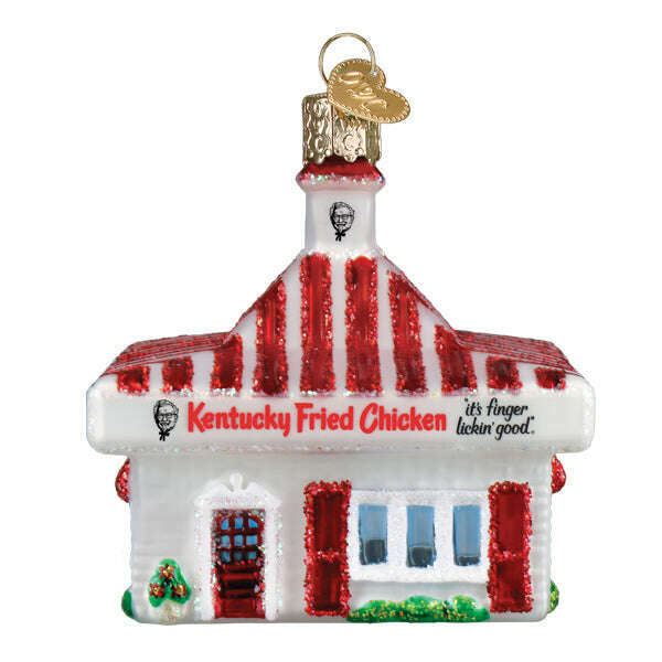Old World Christmas KFC Restaurant Blown Glass Ornament