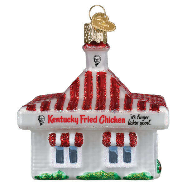 Old World Christmas KFC Restaurant Blown Glass Ornament