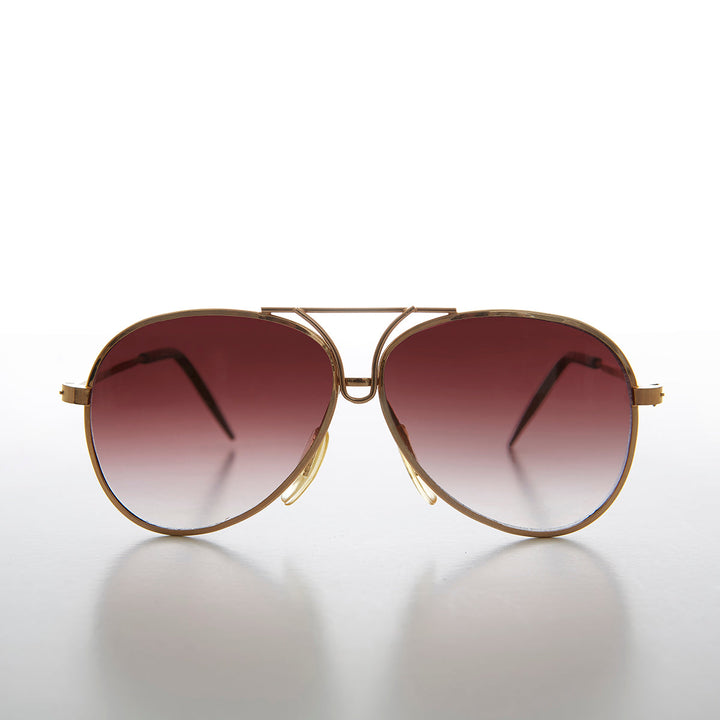 Kids Gold Rare Aviator Vintage Sunglass - Jr Voss
