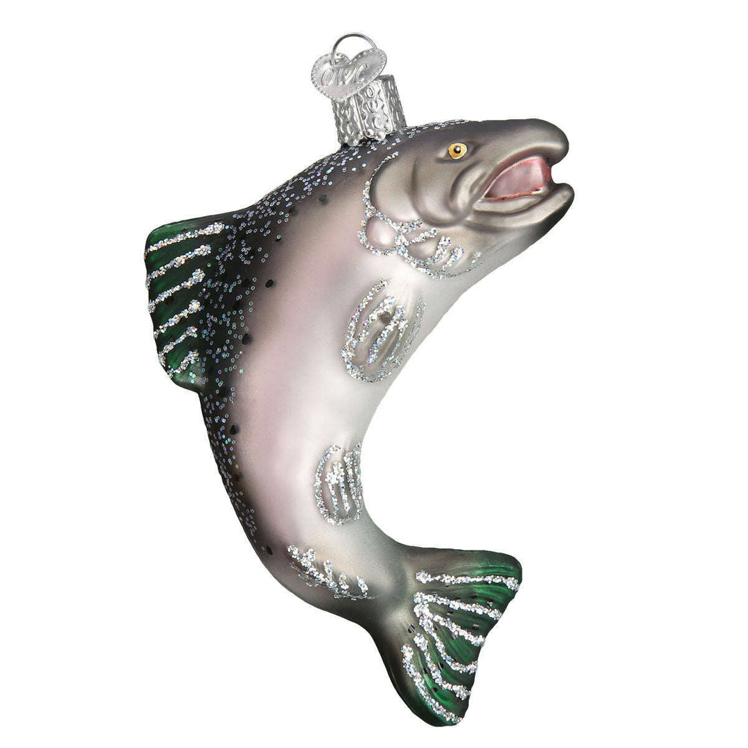 Old World Christmas King Salmon Blown Glass Ornament