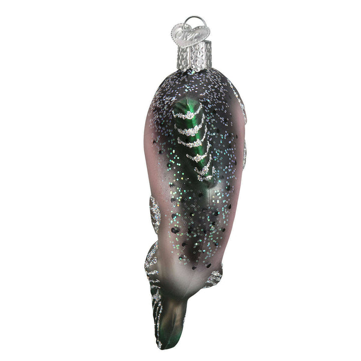 Old World Christmas King Salmon Blown Glass Ornament