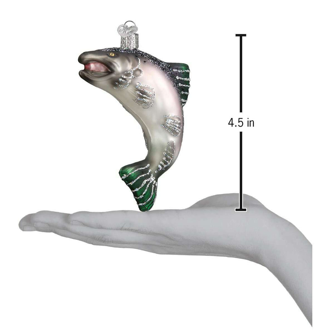 Old World Christmas King Salmon Blown Glass Ornament