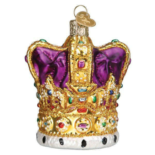 Old World Christmas King's Crown Blown Glass Ornament