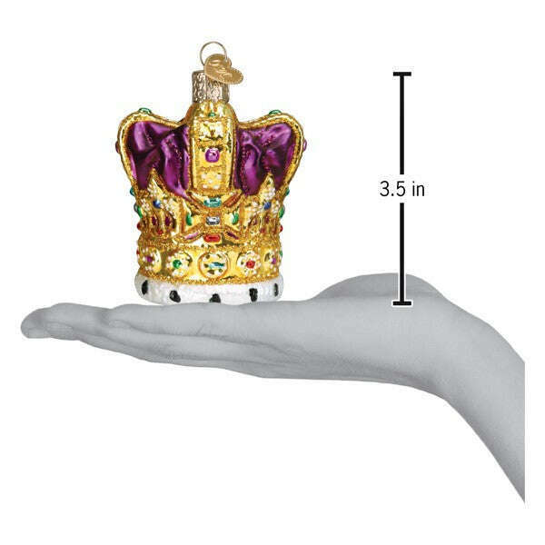 Old World Christmas King's Crown Blown Glass Ornament