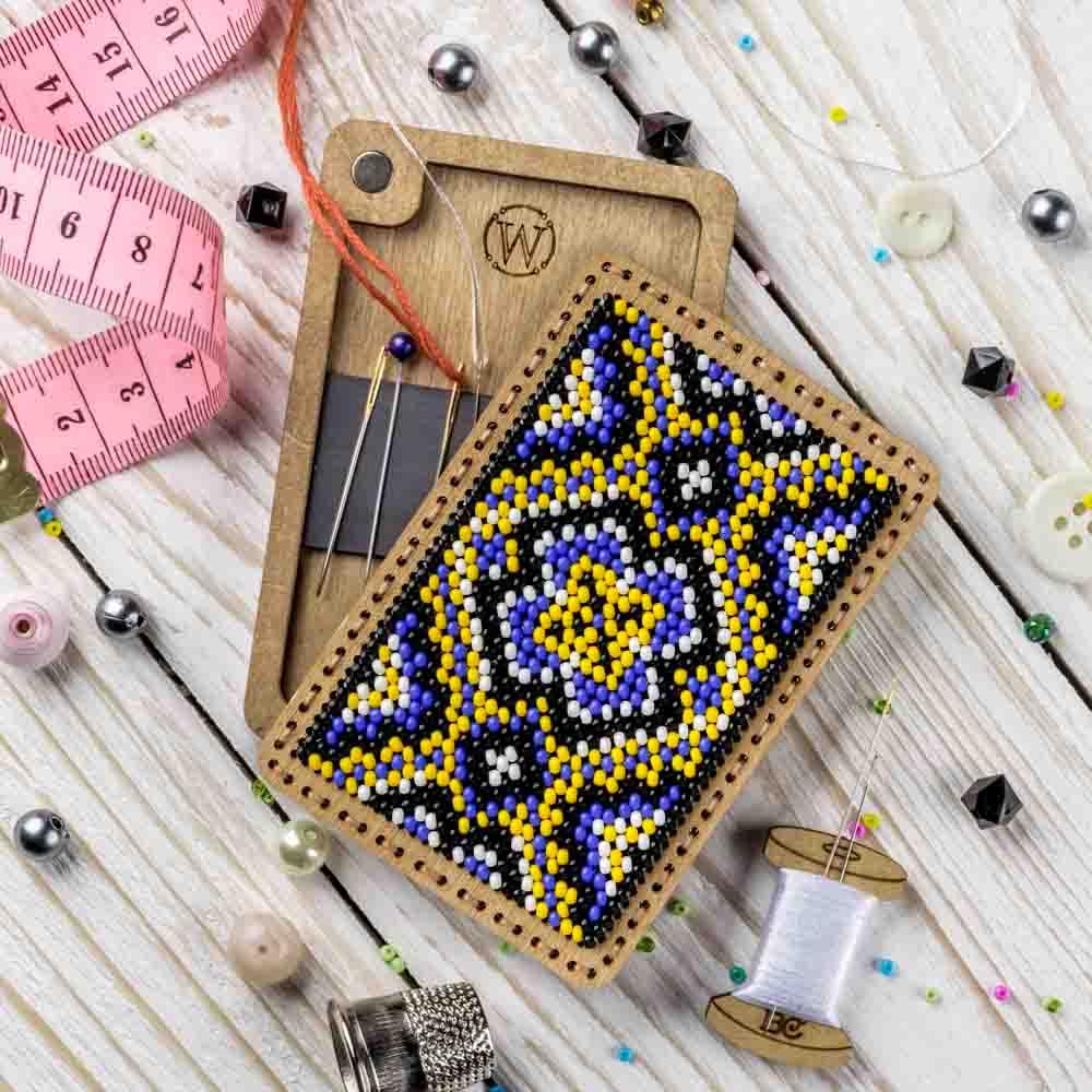 Bead Embroidery Kit for creating a pin cushion FLZB(N)-100