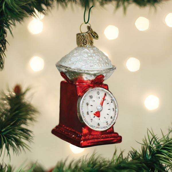 Old World Christmas Kitchen Scale Blown Glass Ornament