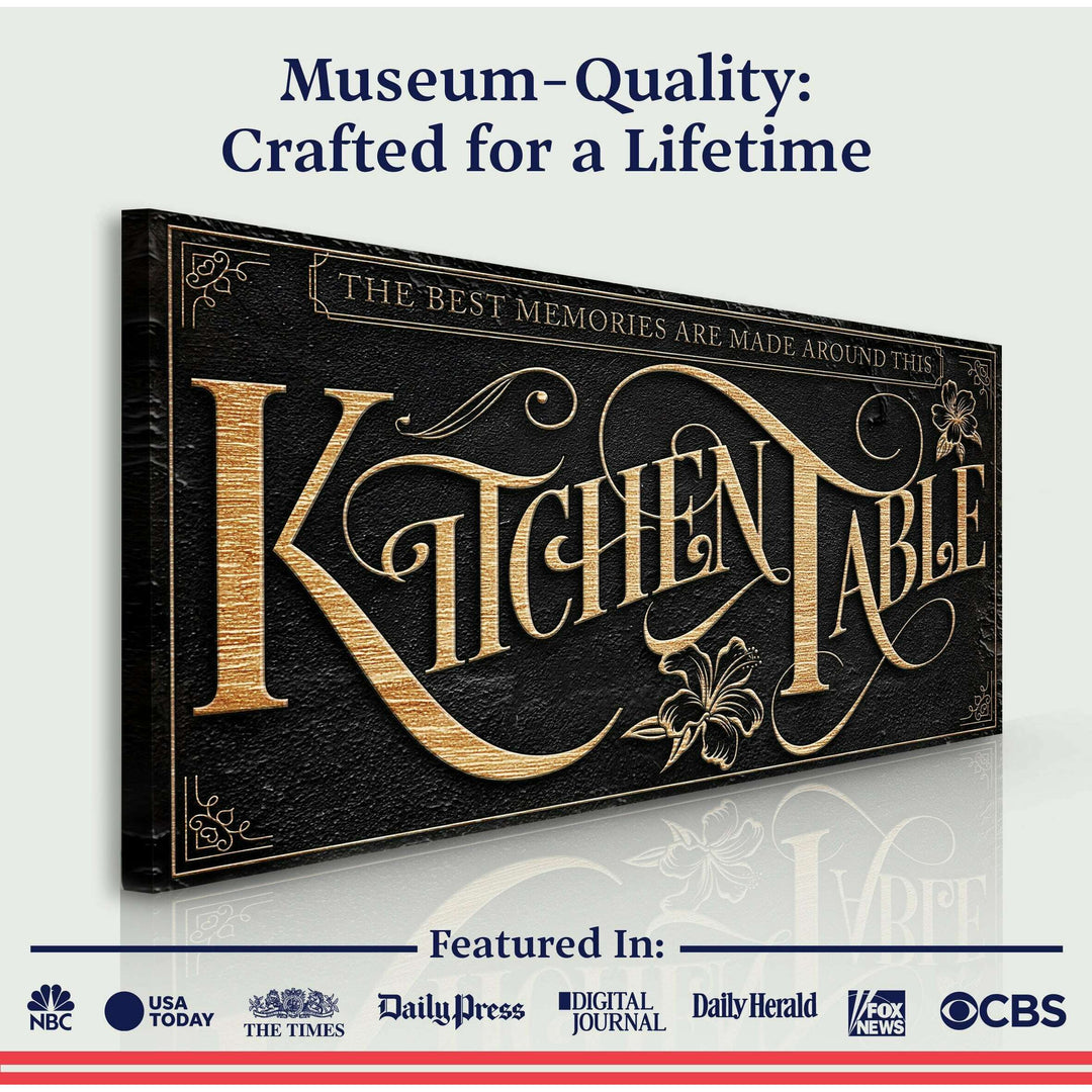 Kitchen Table Sign