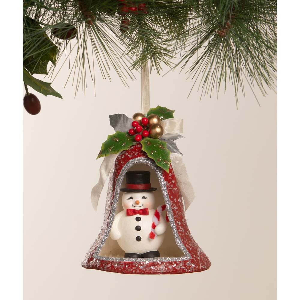 Kitschmas Snowman in Bell by Bethany Lowe Designs